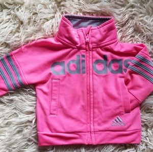 Little girl toddlers ADIDAS pink zip up sweater